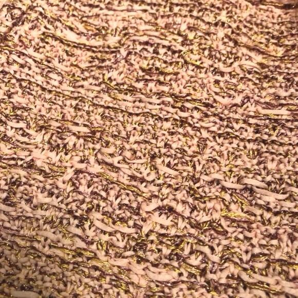 M by MISSONI Knit Tweed Fringe Shorts Metallic Pink Preppy ASO Cobra Kai - Sz 8 - Picture 6 of 9